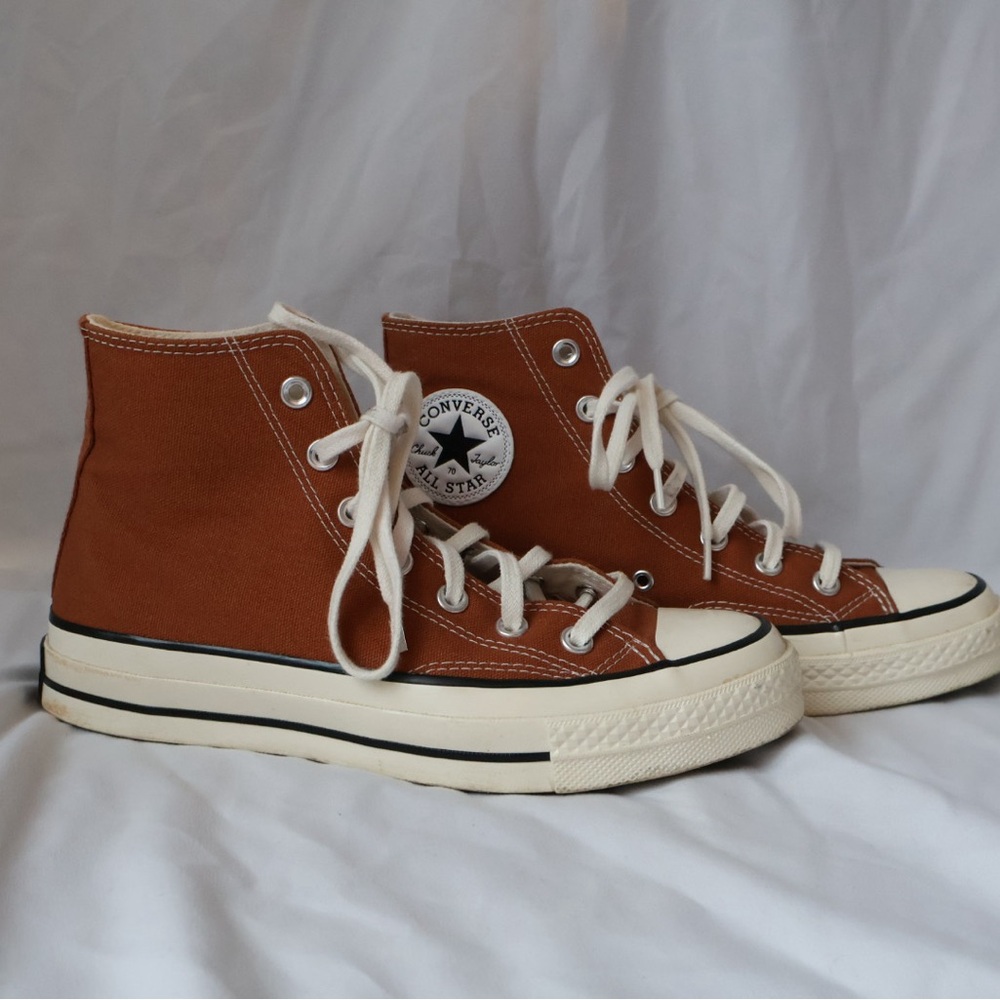 Converse High-Tops in Rust and Off-White
